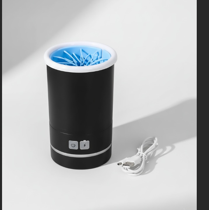 Nettoyer Pied De Compagnie Boueux Chien Automatique, Dispositif Nettoyage Patte Chat Électrique, Conception De Poils Doux, Portable Facile À Utiliser Pour Les Chatons - NordPaws
