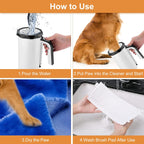 Nettoyeur Pattes Pour Chien, 7.4V, 2400Mah, Lave Pattes Pour Chien Rechargeable Avec Brosse Amovible Silicone Souple (Noir) - NordPaws
