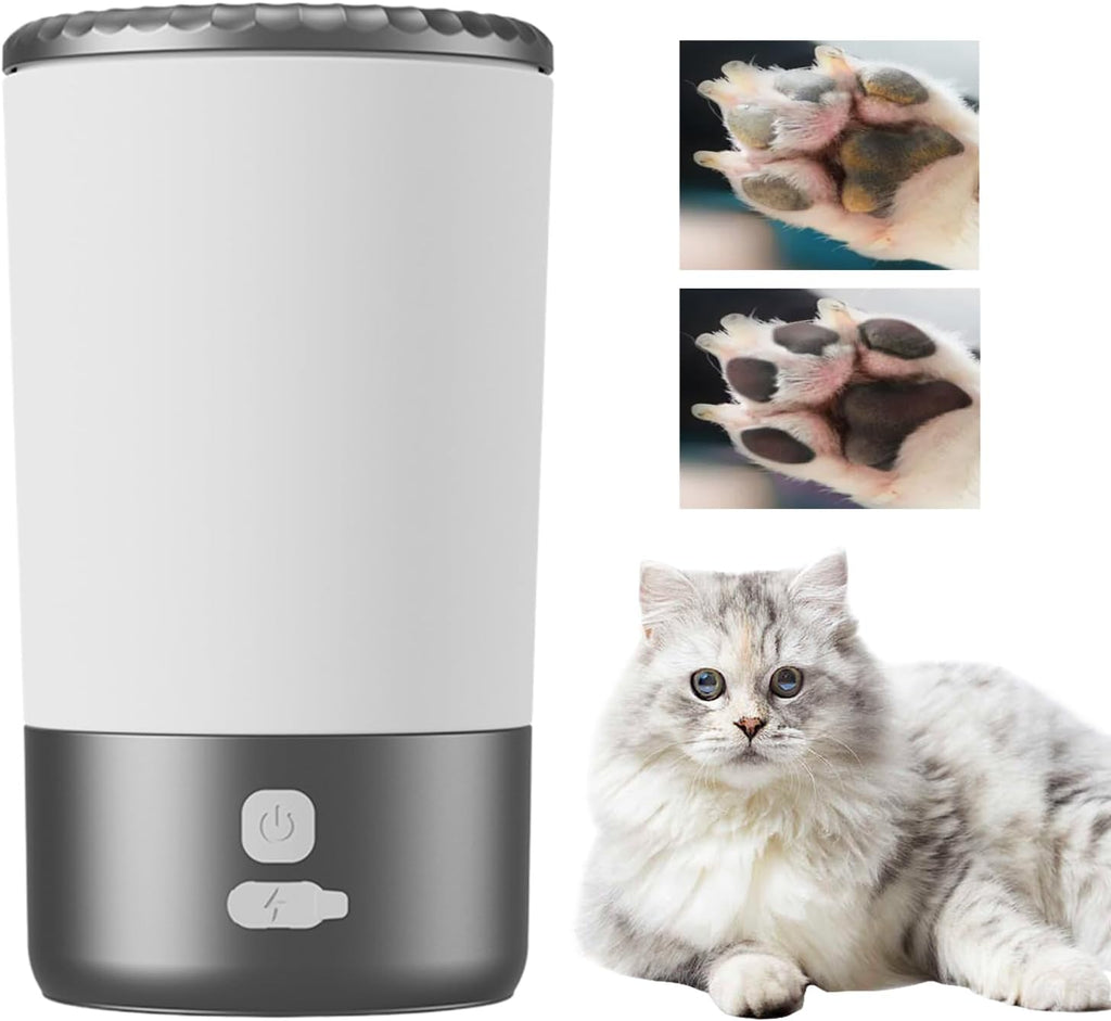 Nettoyer Pied De Compagnie Boueux Chien Automatique, Dispositif Nettoyage Patte Chat Électrique, Conception De Poils Doux, Portable Facile À Utiliser Pour Les Chatons - NordPaws