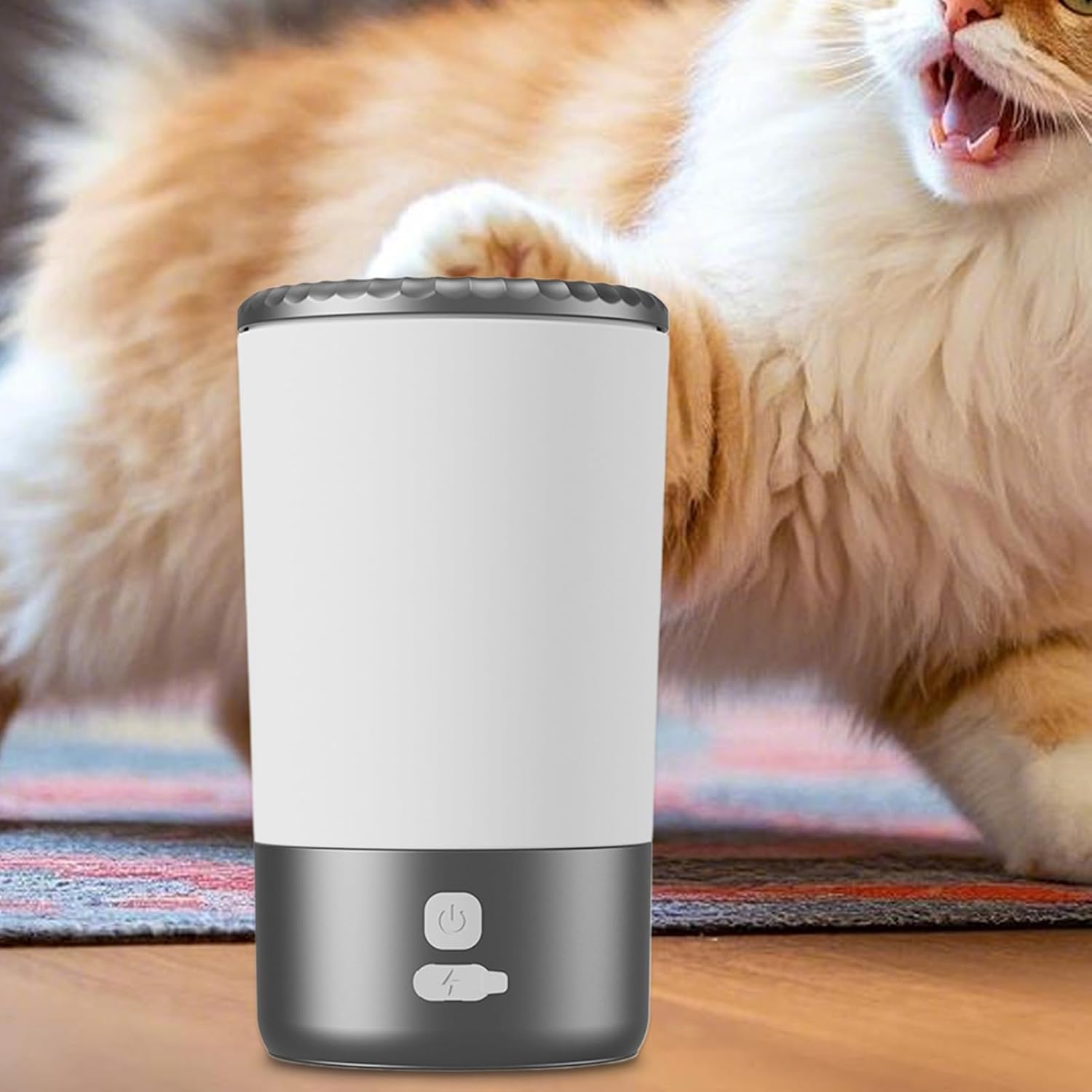 Nettoyer Pied De Compagnie Boueux Chien Automatique, Dispositif Nettoyage Patte Chat Électrique, Conception De Poils Doux, Portable Facile À Utiliser Pour Les Chatons - NordPaws